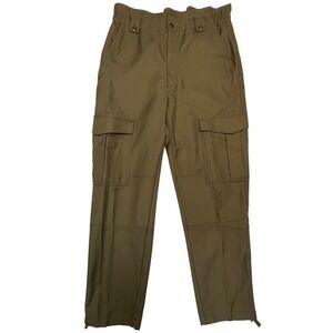 Banana Republic Olive Green‎ 100% Wool Utility Cargo Pants NWT Women's Size 16L